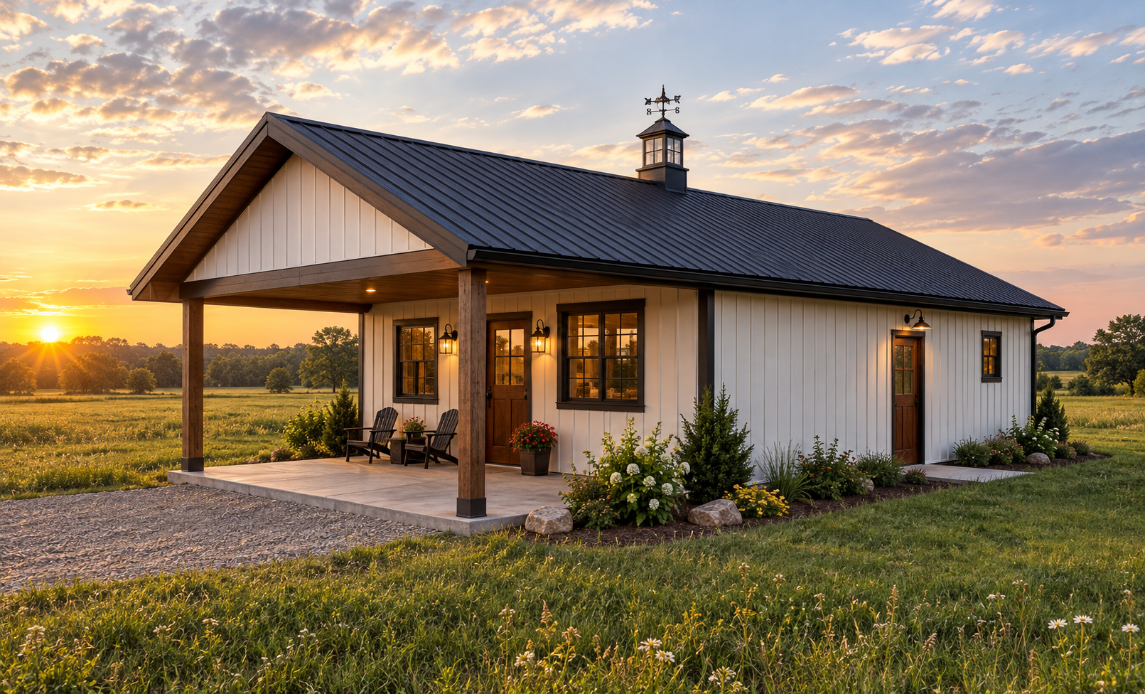 Modern Barndo barndominium exterior