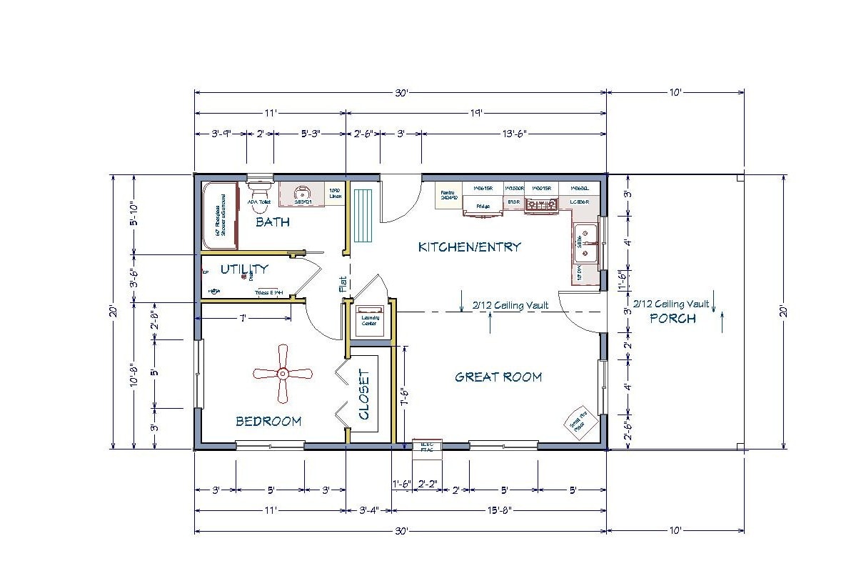 Modern Barndo barndominium floor plan